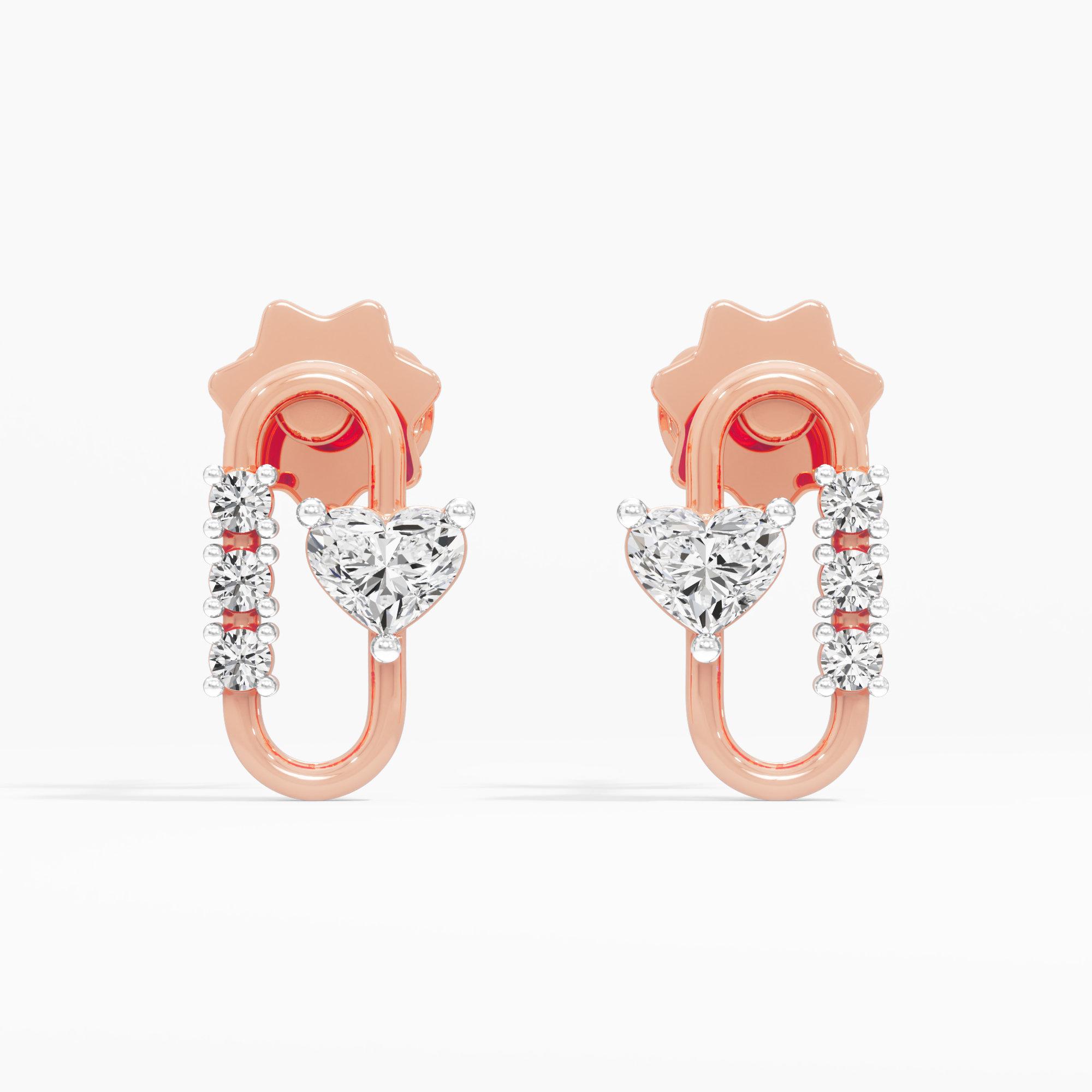 Everlink Drops Drops Earrings in 9KT Rose Gold (Diamond Quality: FG-VVS VS)