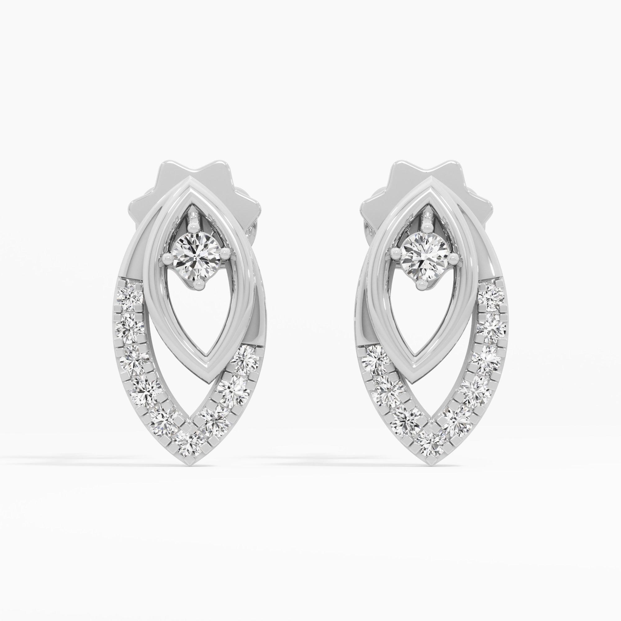 Stellar Drop Drops Earrings in 9KT White Gold (Diamond Quality: FG-VVS VS)