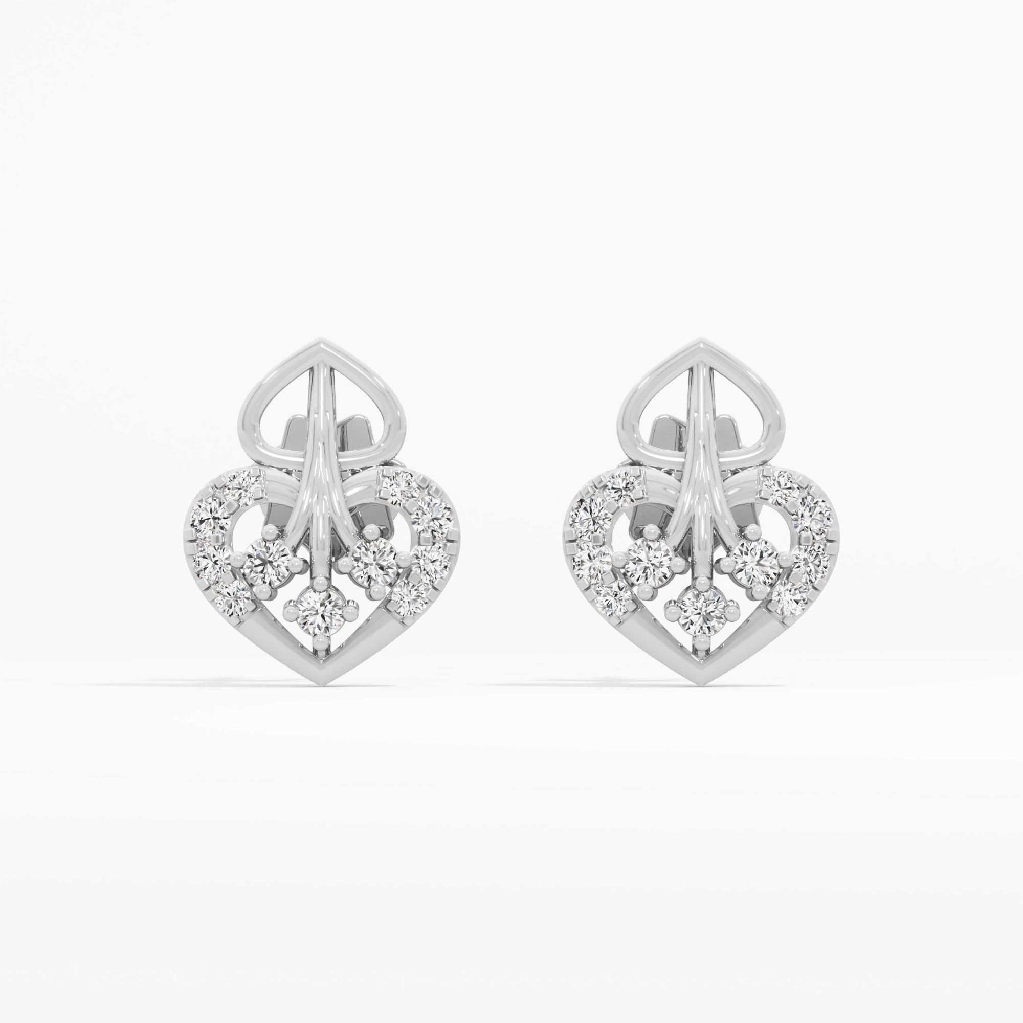 Azure Crest Drops Drops Earrings in 9KT White Gold (Diamond Quality: EF-VVS VS)