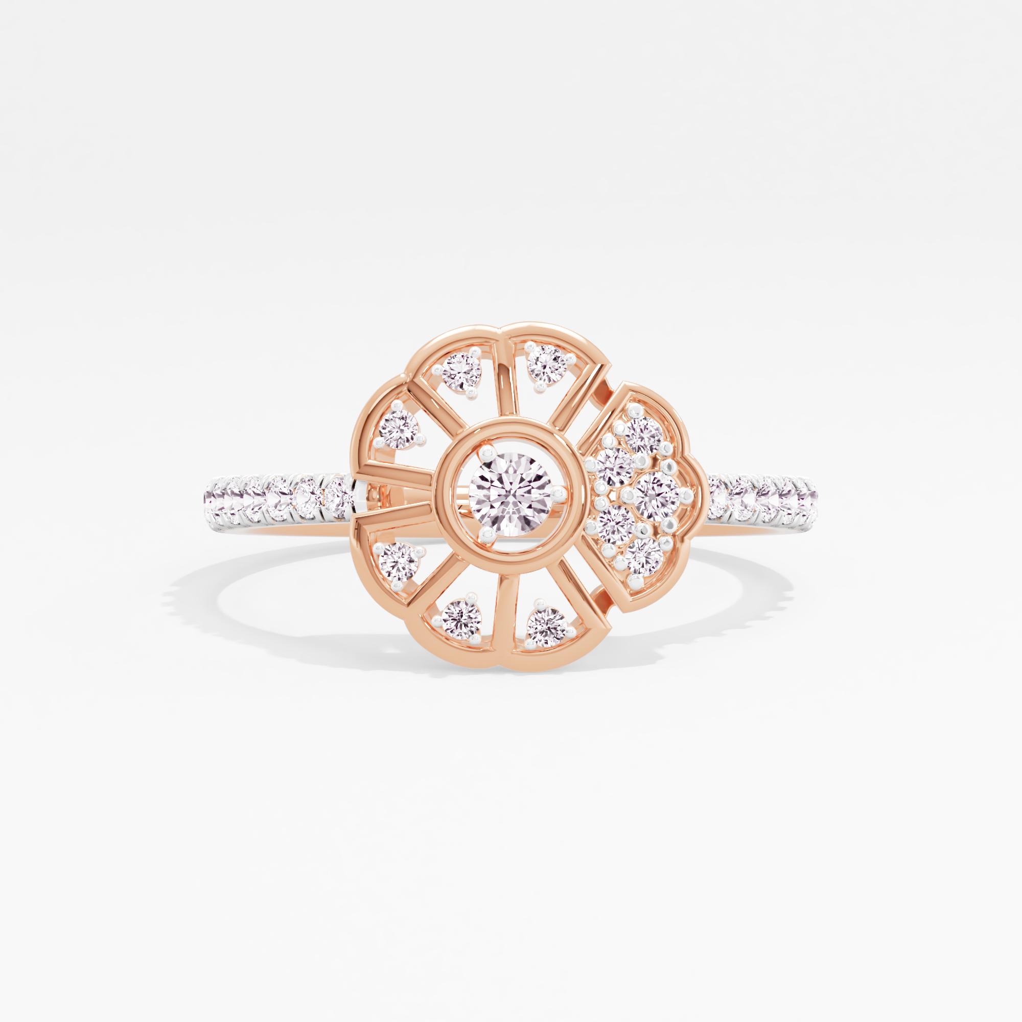 Drifting Flowerfall Solitaire Ring