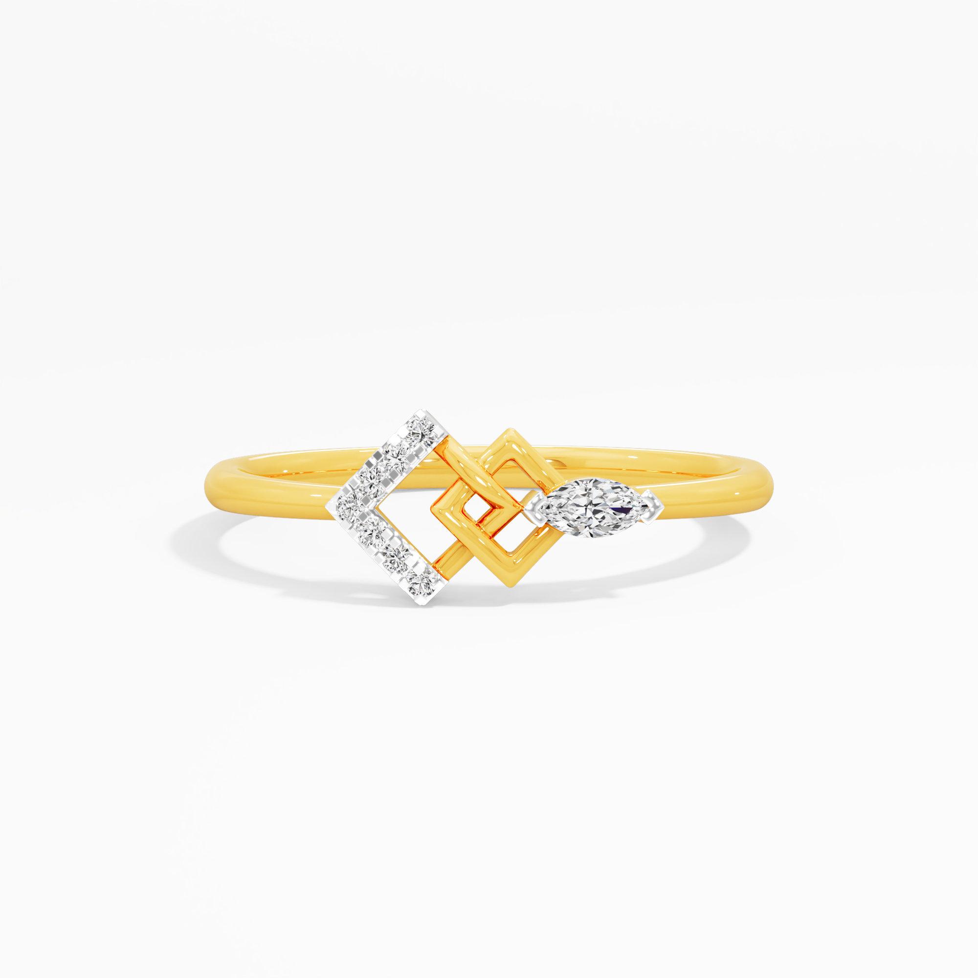 Interlocking Sparkle Diamond Ring