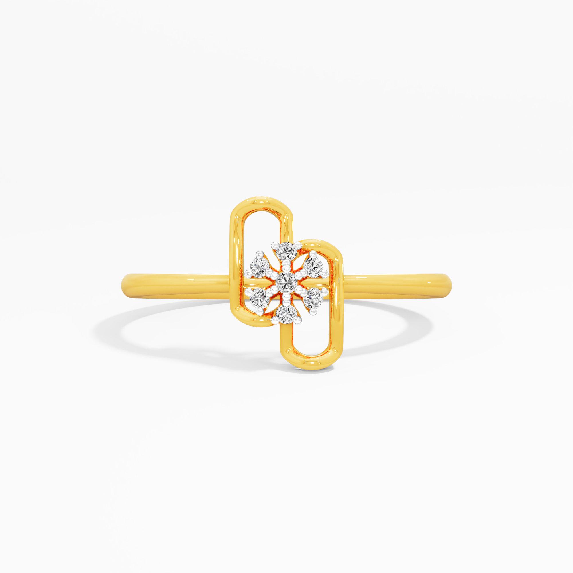 Petal Link Diamond Ring