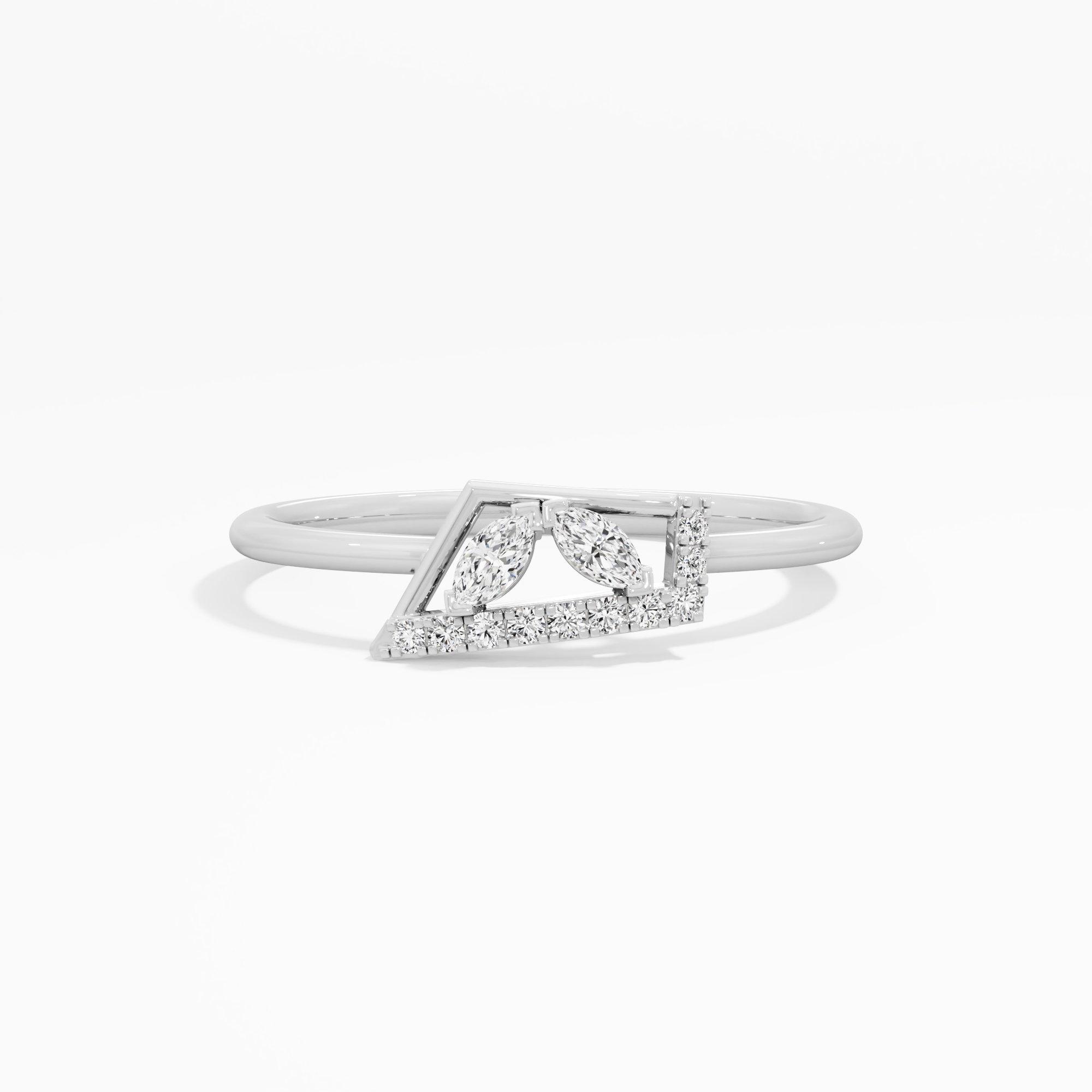 Royal Sparkle Halo Ring in 9KT White Gold (Diamond Quality: FG-VVS VS)