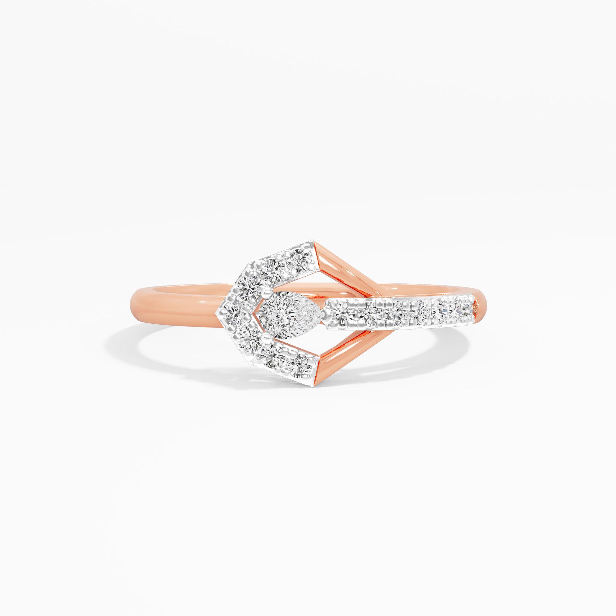 Apex Radiance Halos Ring in 9KT Rose Gold (Diamond Quality: FG-VVS VS)