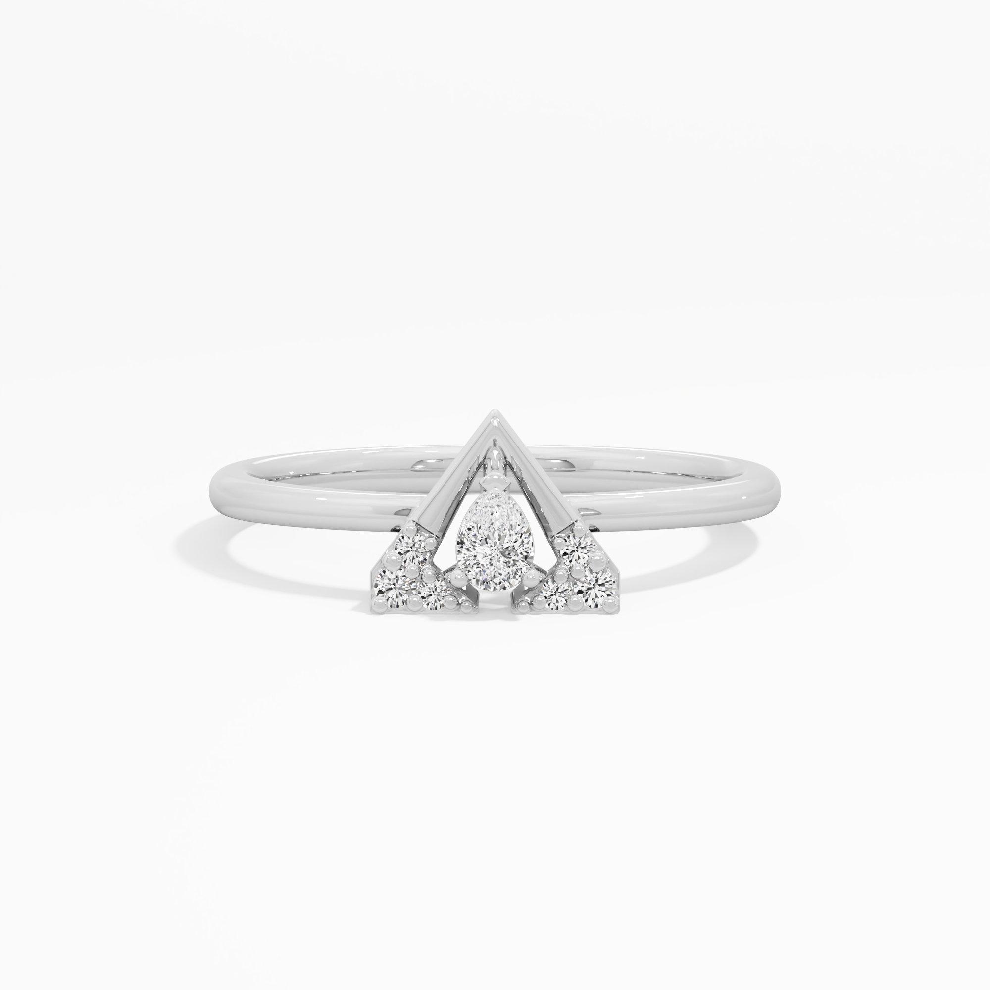Vanguard Sparkle Stackables Ring in 9KT White Gold (Diamond Quality: FG-VVS VS)