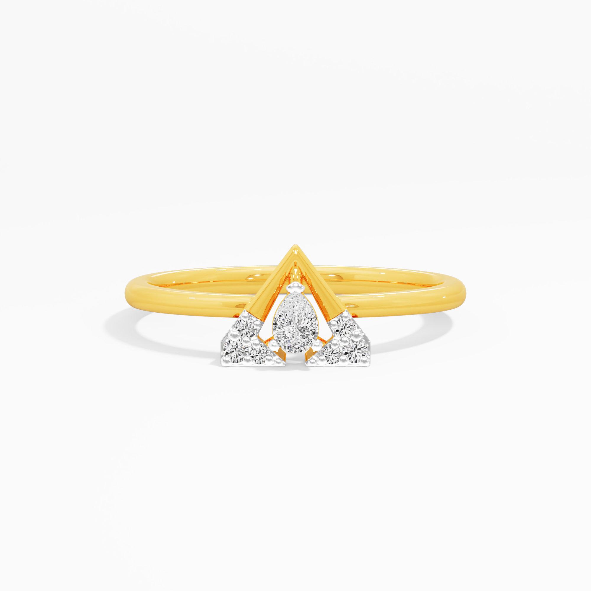 Vanguard Sparkle Stackables Ring in 9KT Yellow Gold (Diamond Quality: FG-VVS VS)
