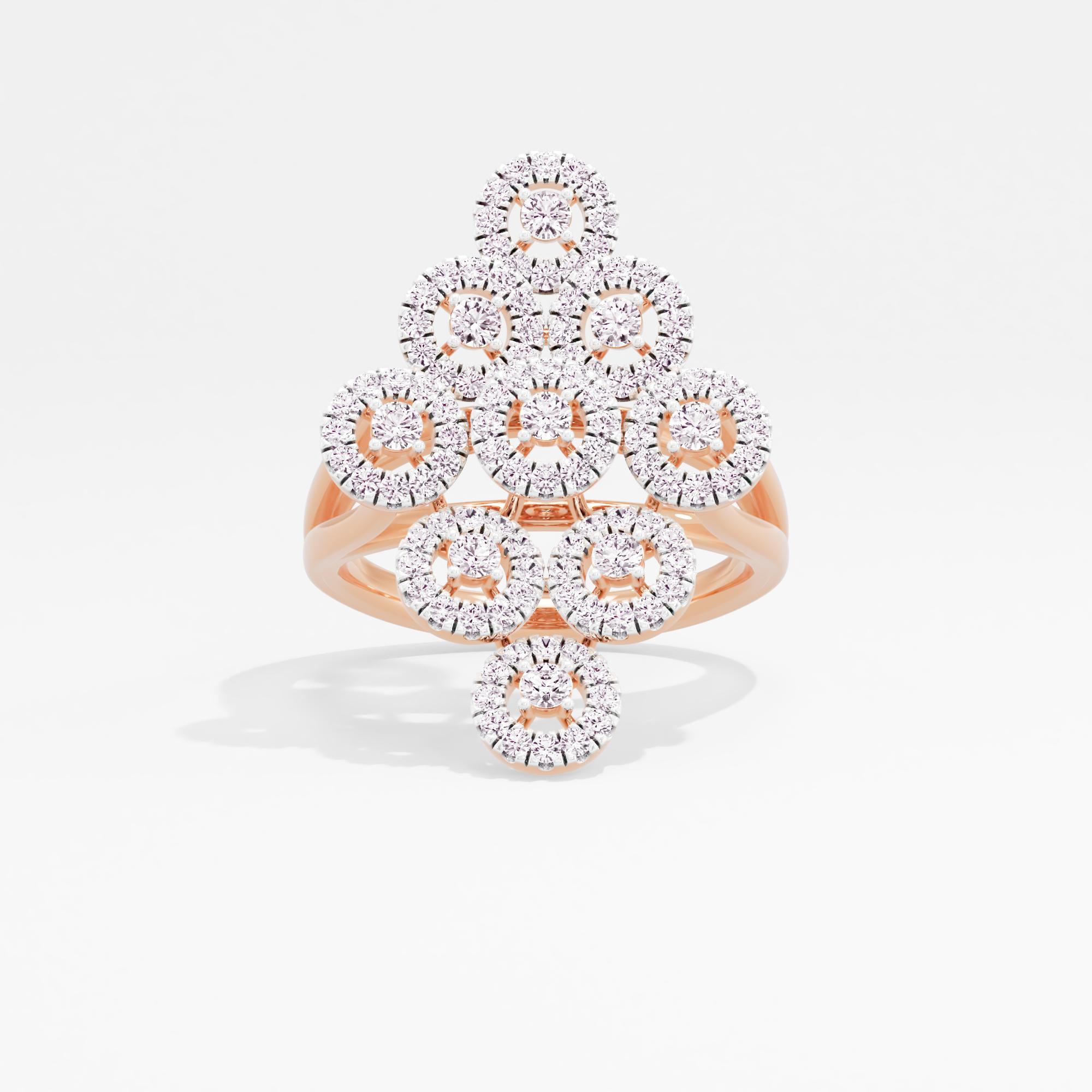 Bouquet of Dazzle Halo Cocktail Ring
