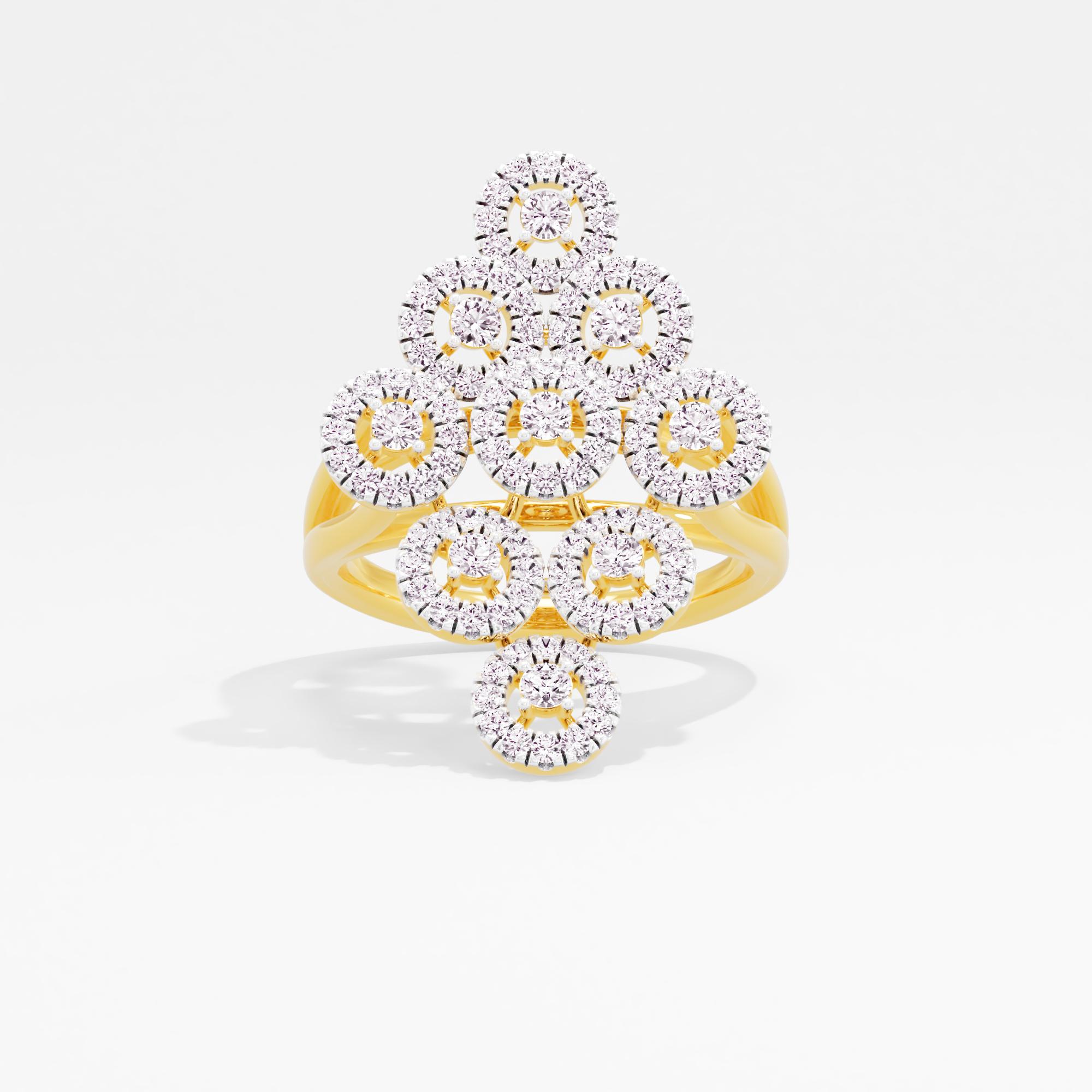 Bouquet of Dazzle Halo Cocktail Ring