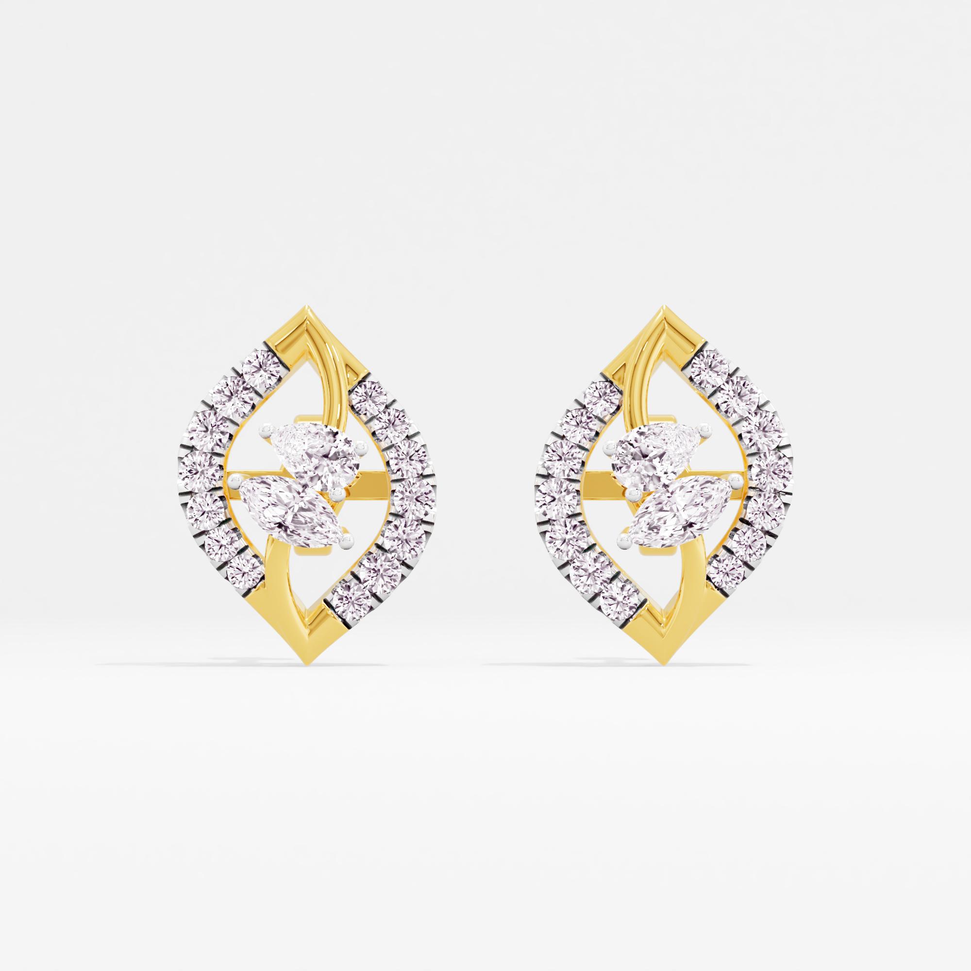Astral Gaze 2 Stone Stud Earrings