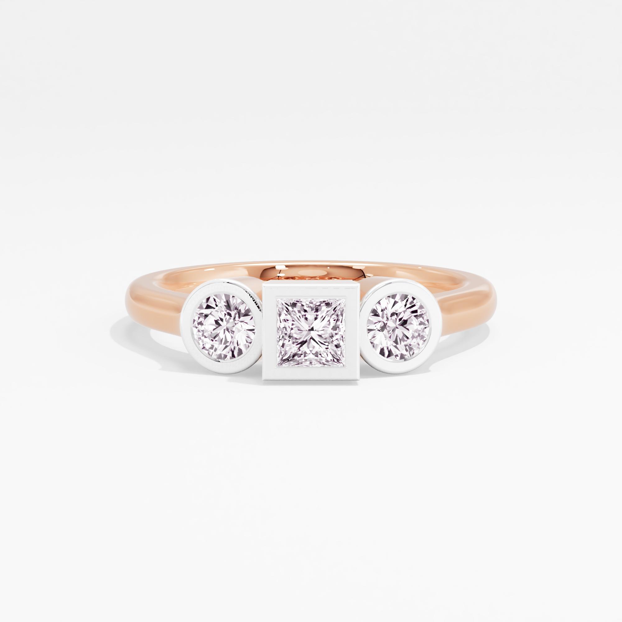 Stellar Embrace 3 Stone Ring