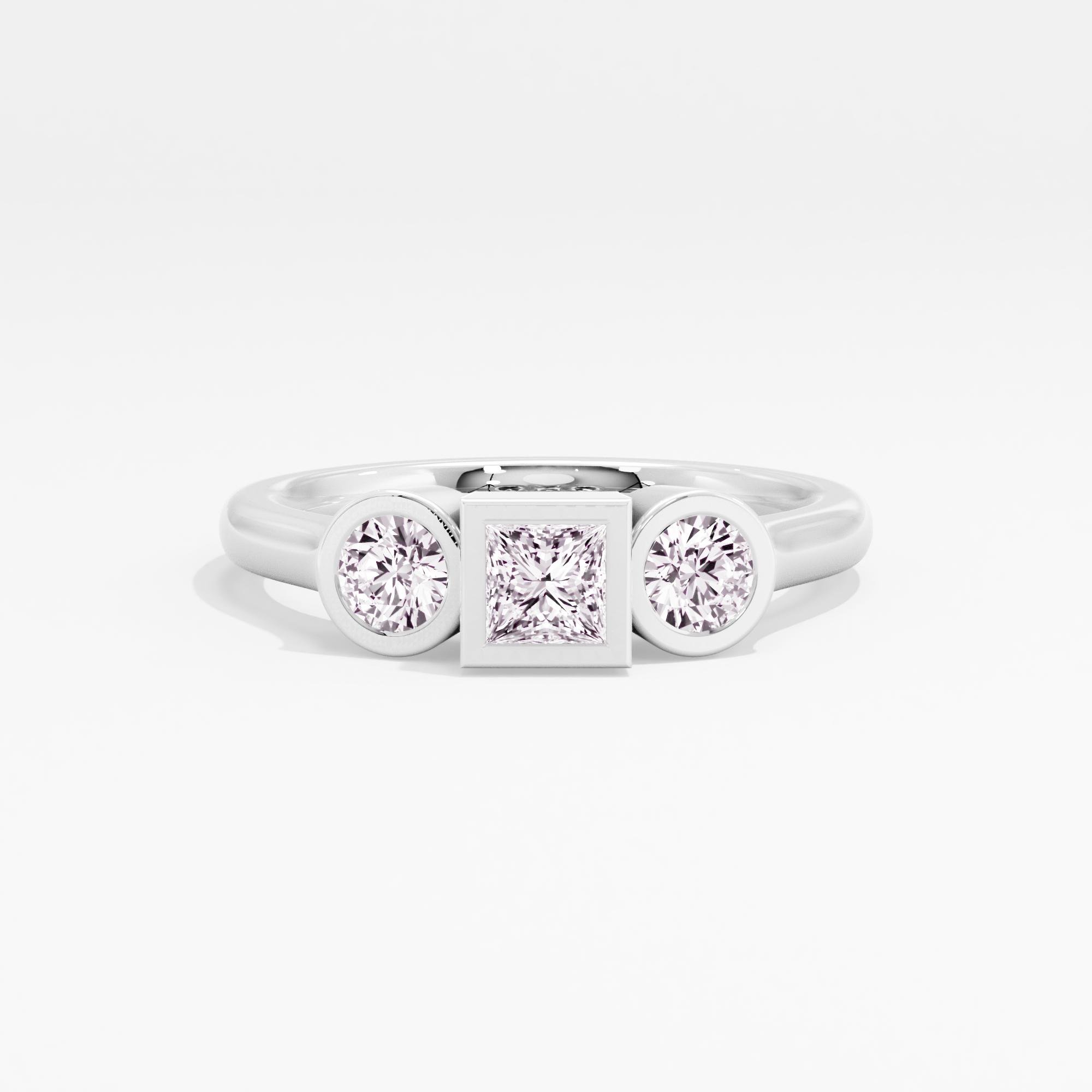 Stellar Embrace 3 Stone Ring
