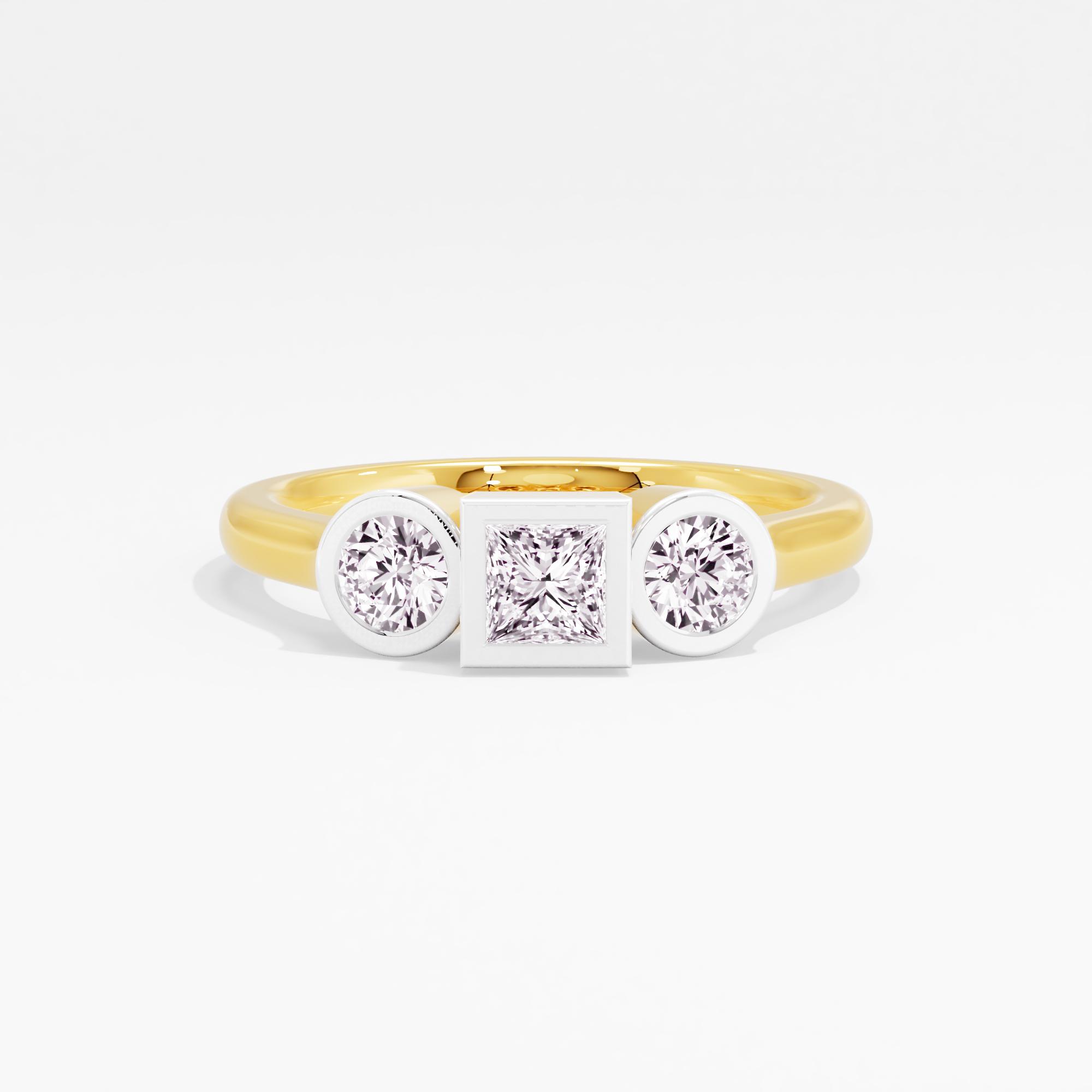 Stellar Embrace 3 Stone Ring