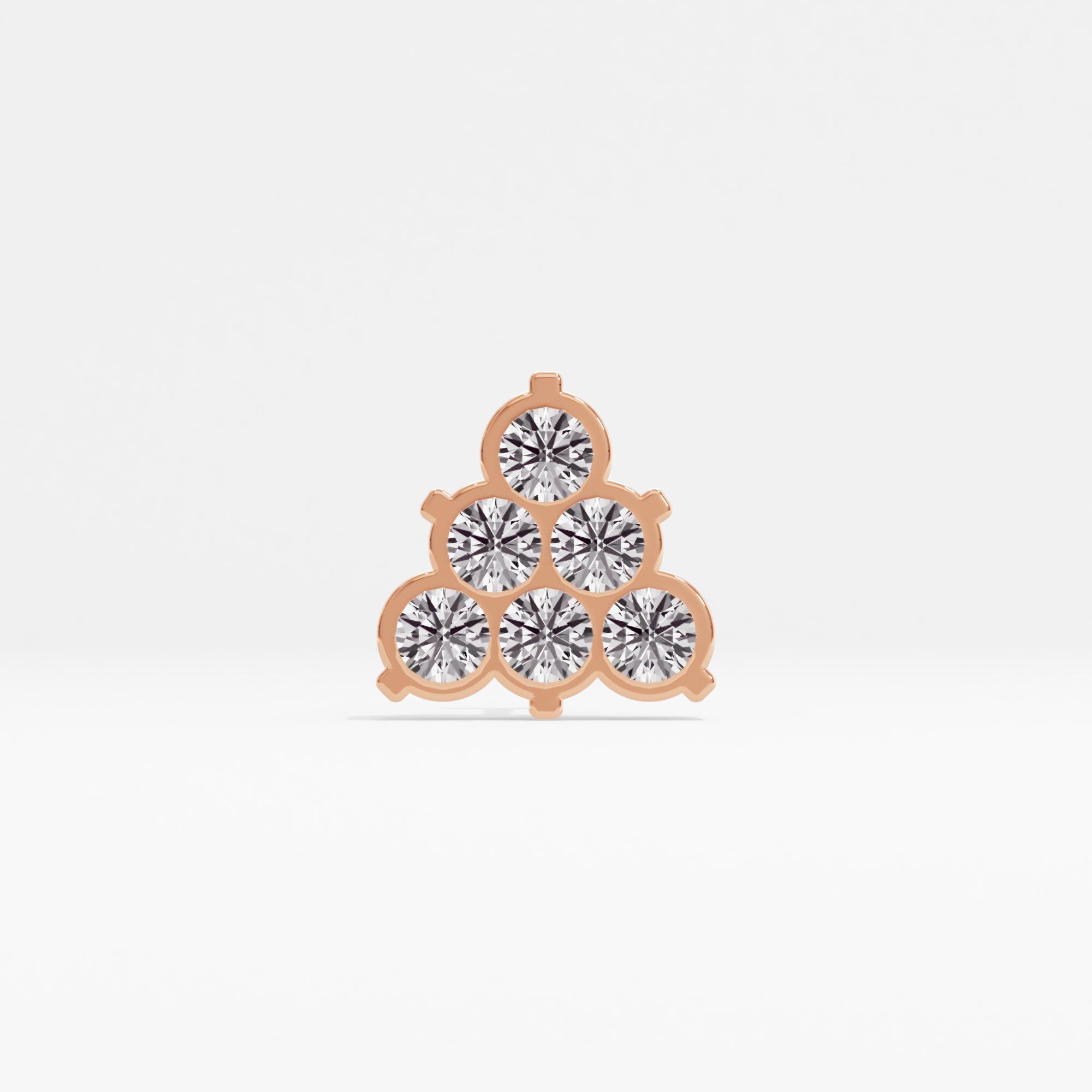Pyramid Sparkle Cluster Nose Pin