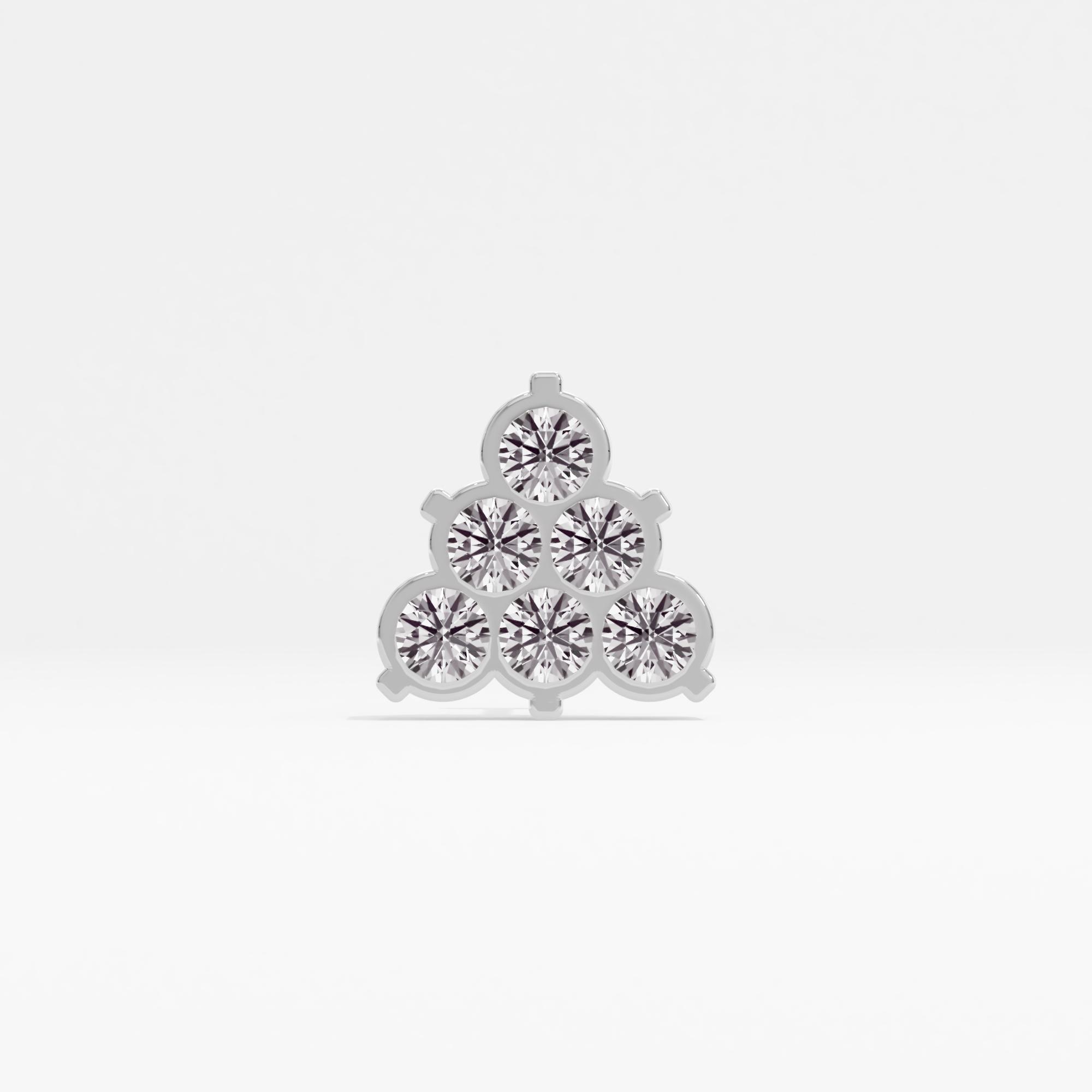 Pyramid Sparkle Cluster Nose Pin