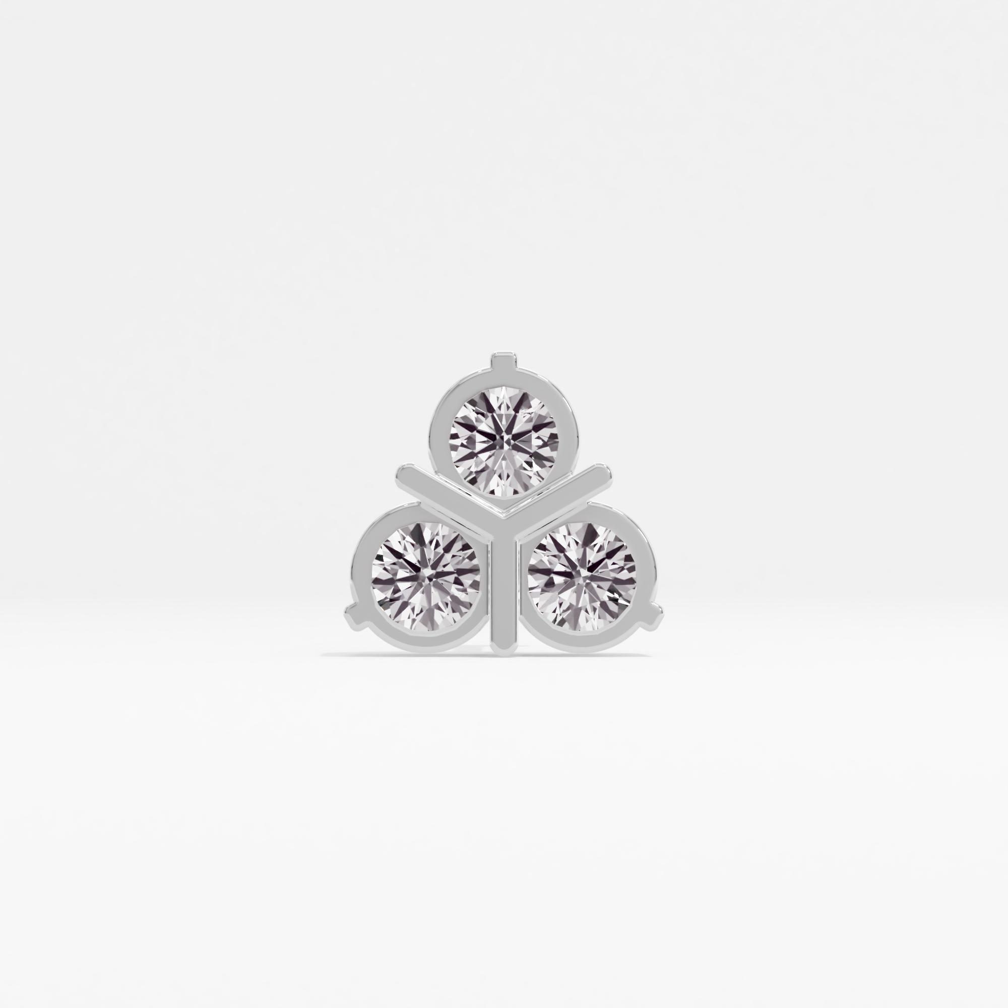 Triple Brilliance 3 Stone Cluster Nose Pin