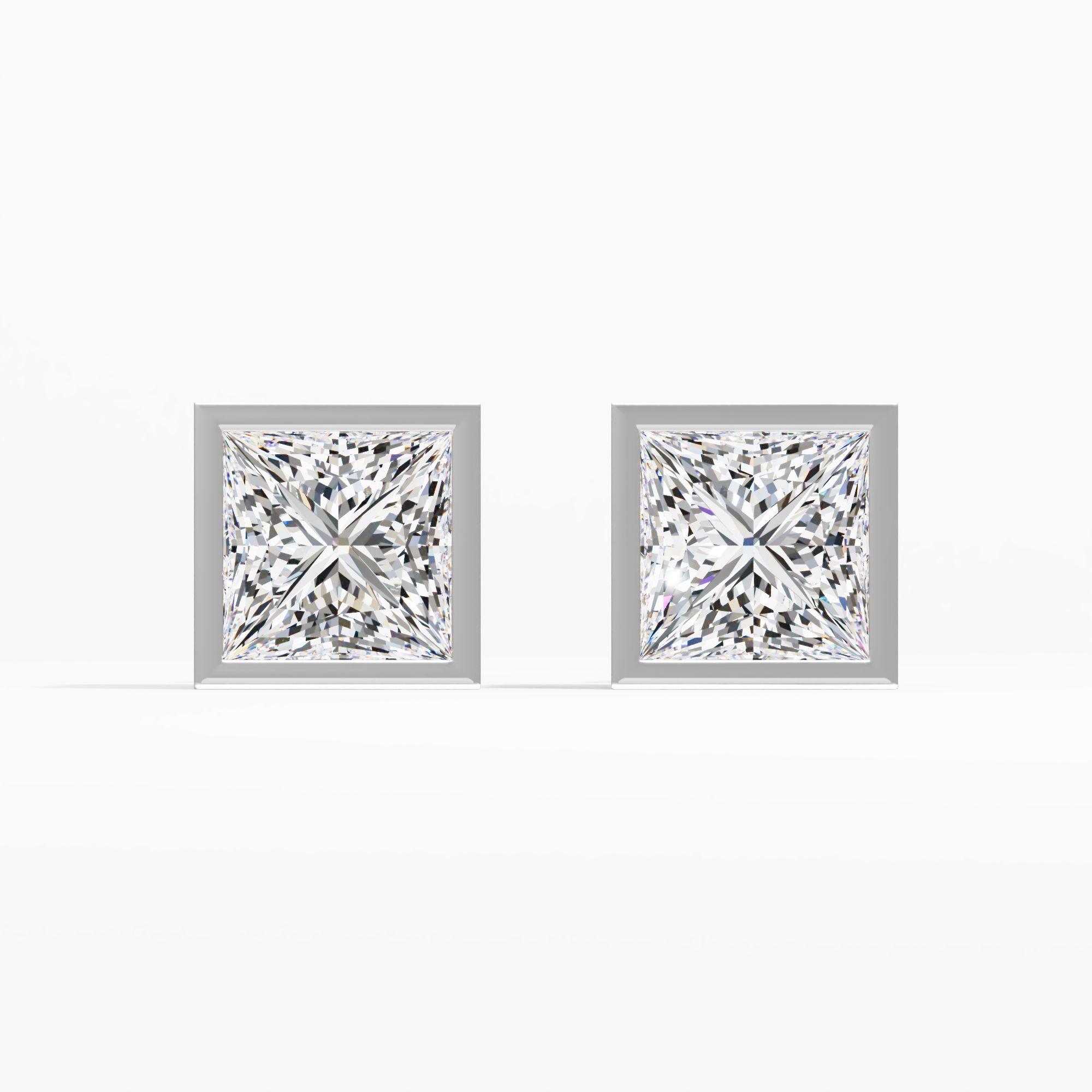 Lily Belle Solitaire Stud Earring 9k Yellow Gold Princess 0.50ct