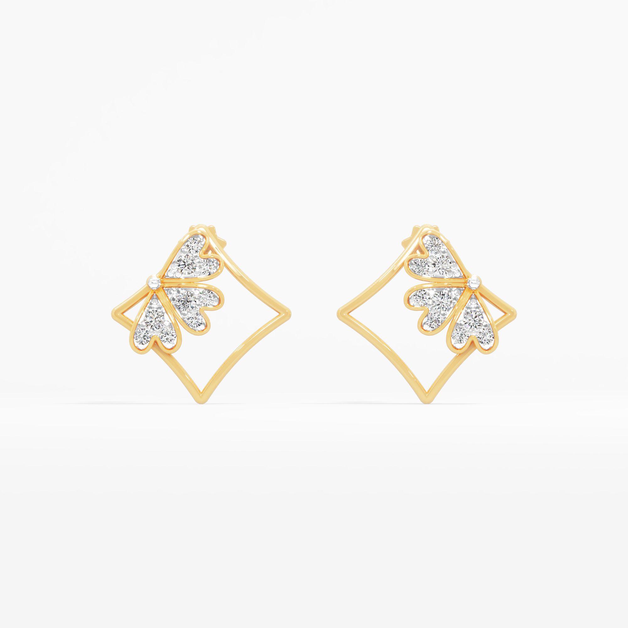 Aveline Butterfly Diamond Stud Earrings