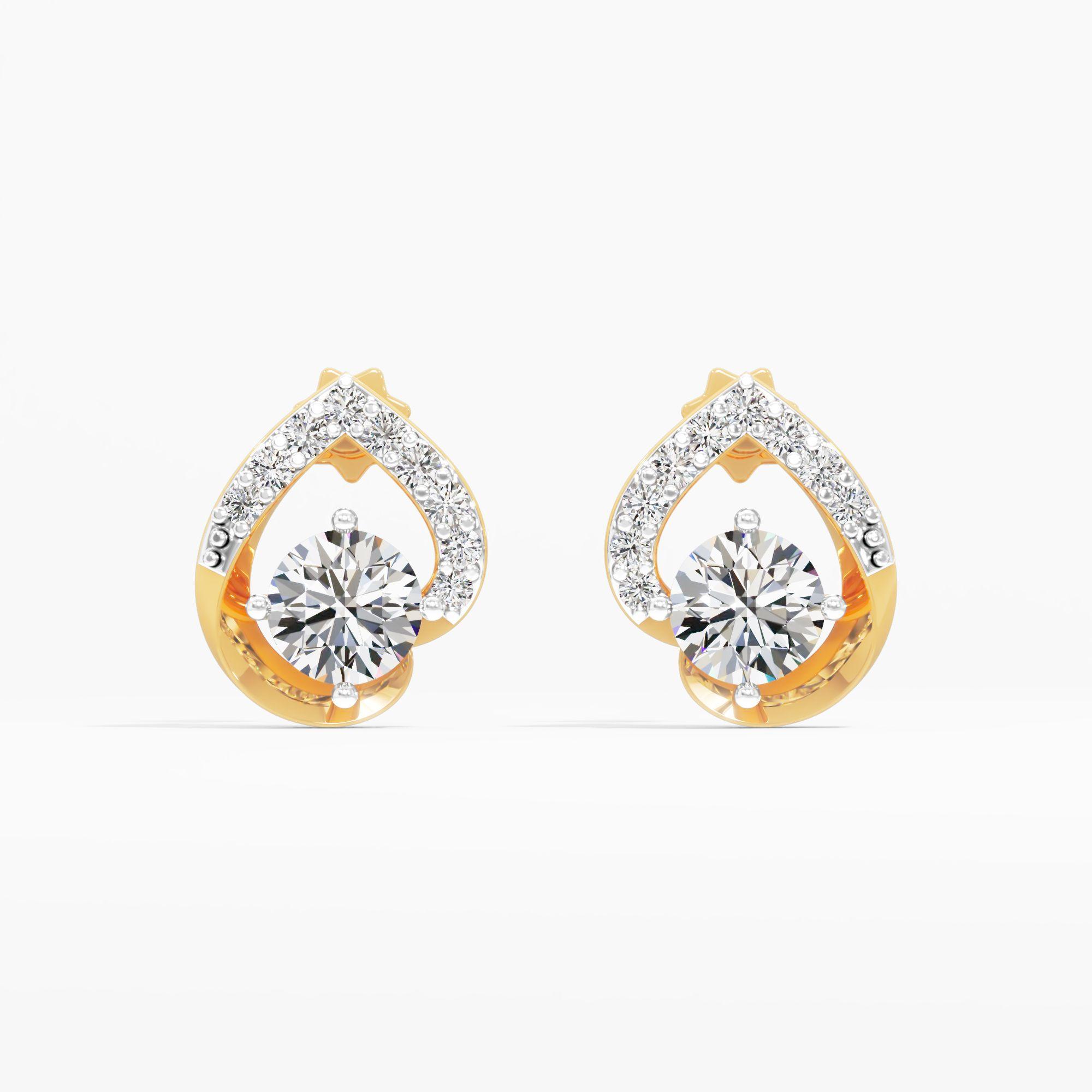 Sparkling Teardrop Stud Earrings