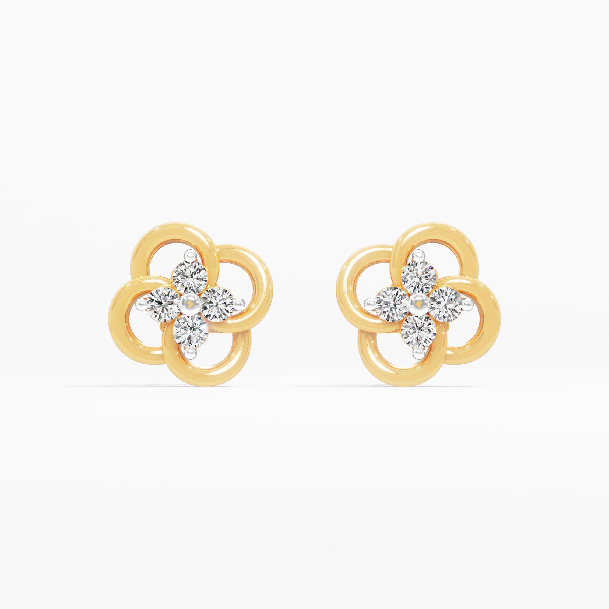 Petal Bloom Cluster Stud Earrings