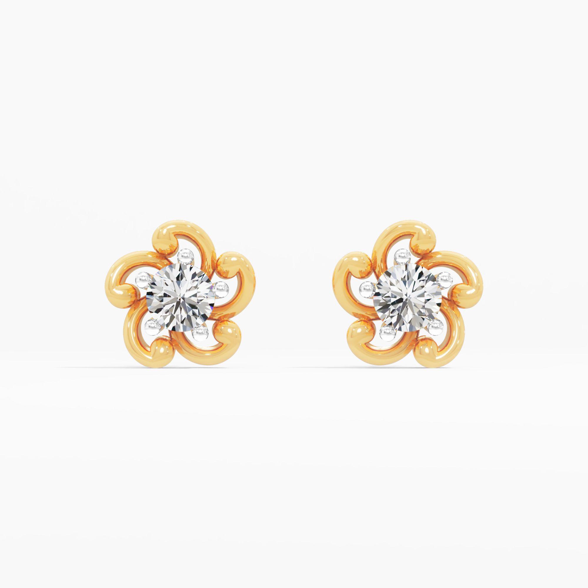 Twinkling Floweret Stud Earrings
