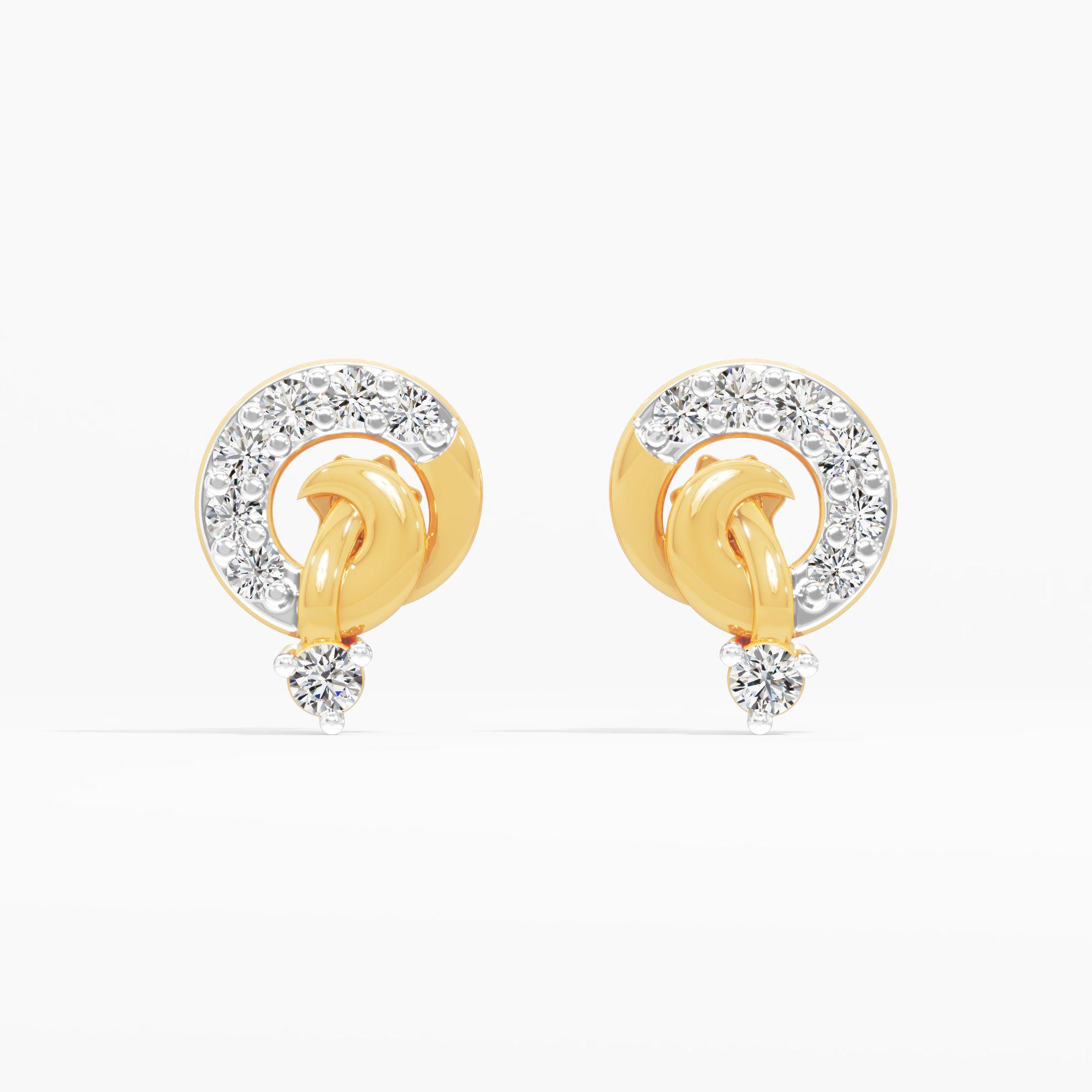 Ethereal Vibe Diamond Stud Earrings
