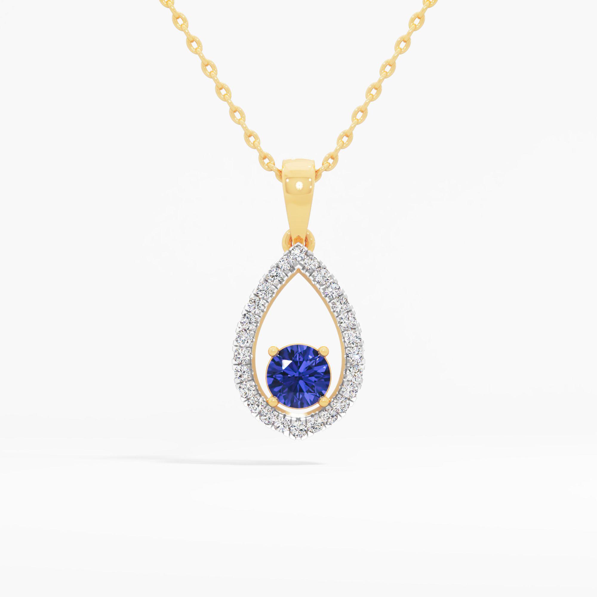 Radiant Sapphire Drop Pendant