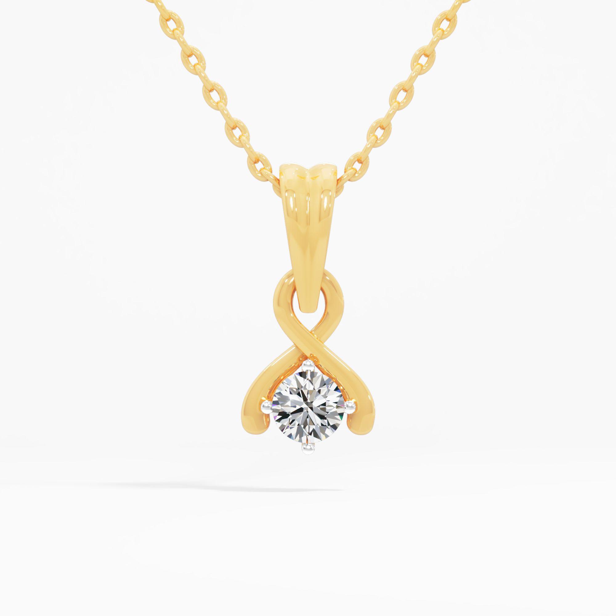 Infinity Curve Solitaire Pendant