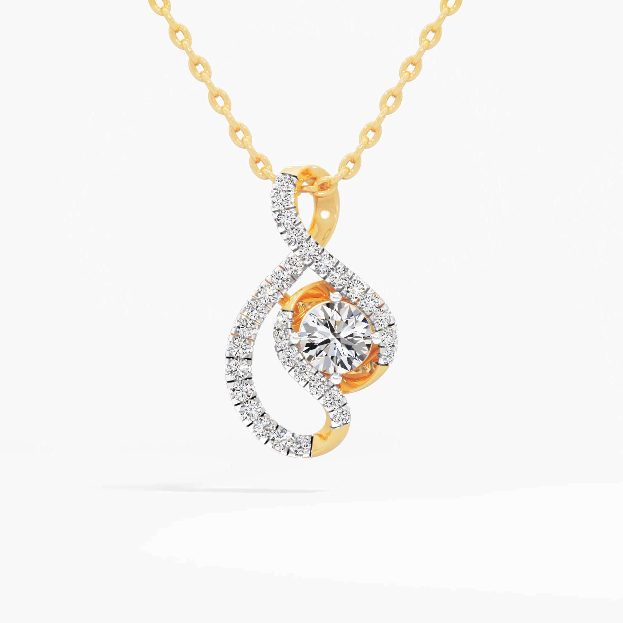 Infinity Swirl Diamond Pendant