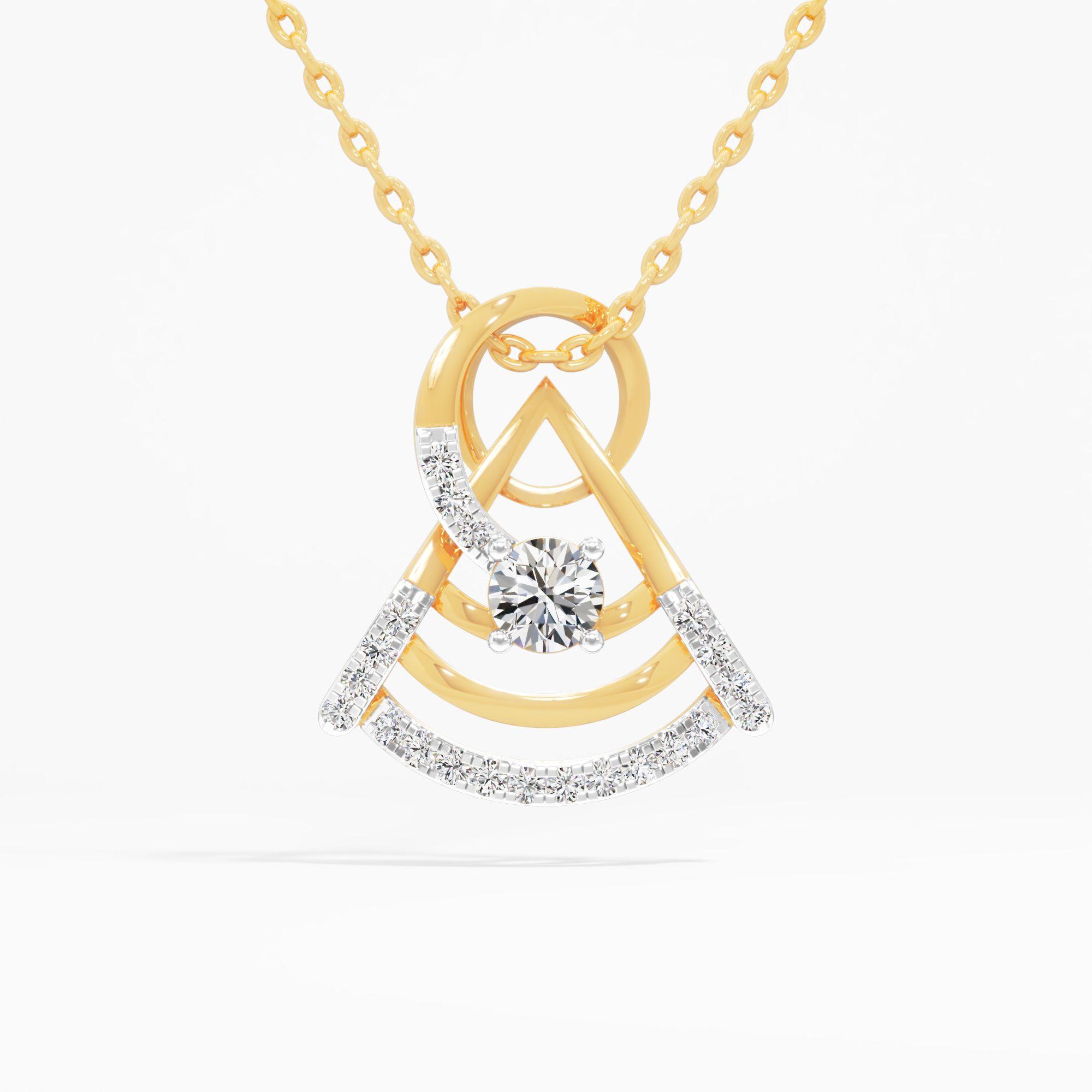 Apex Arc Solitaire Diamond Pendant