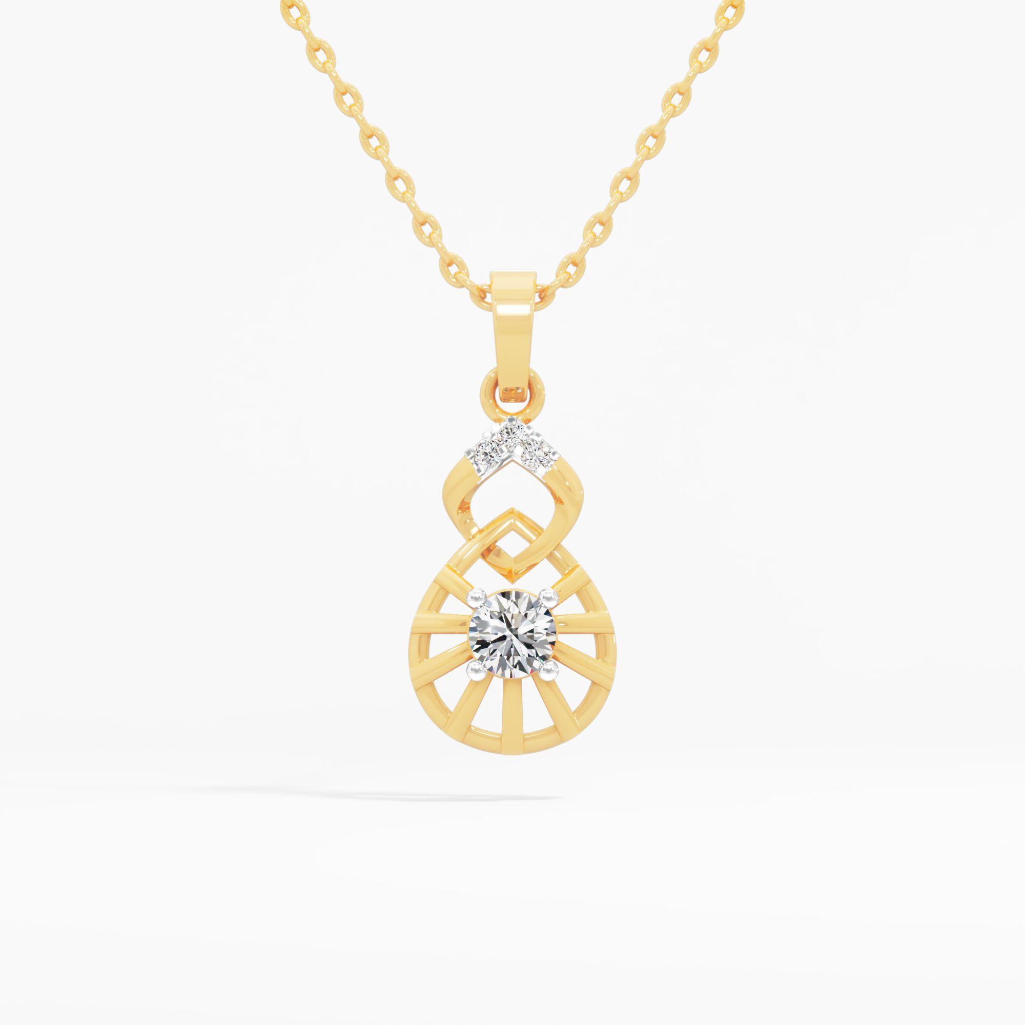 Celestial Knot Solitaire Pendant