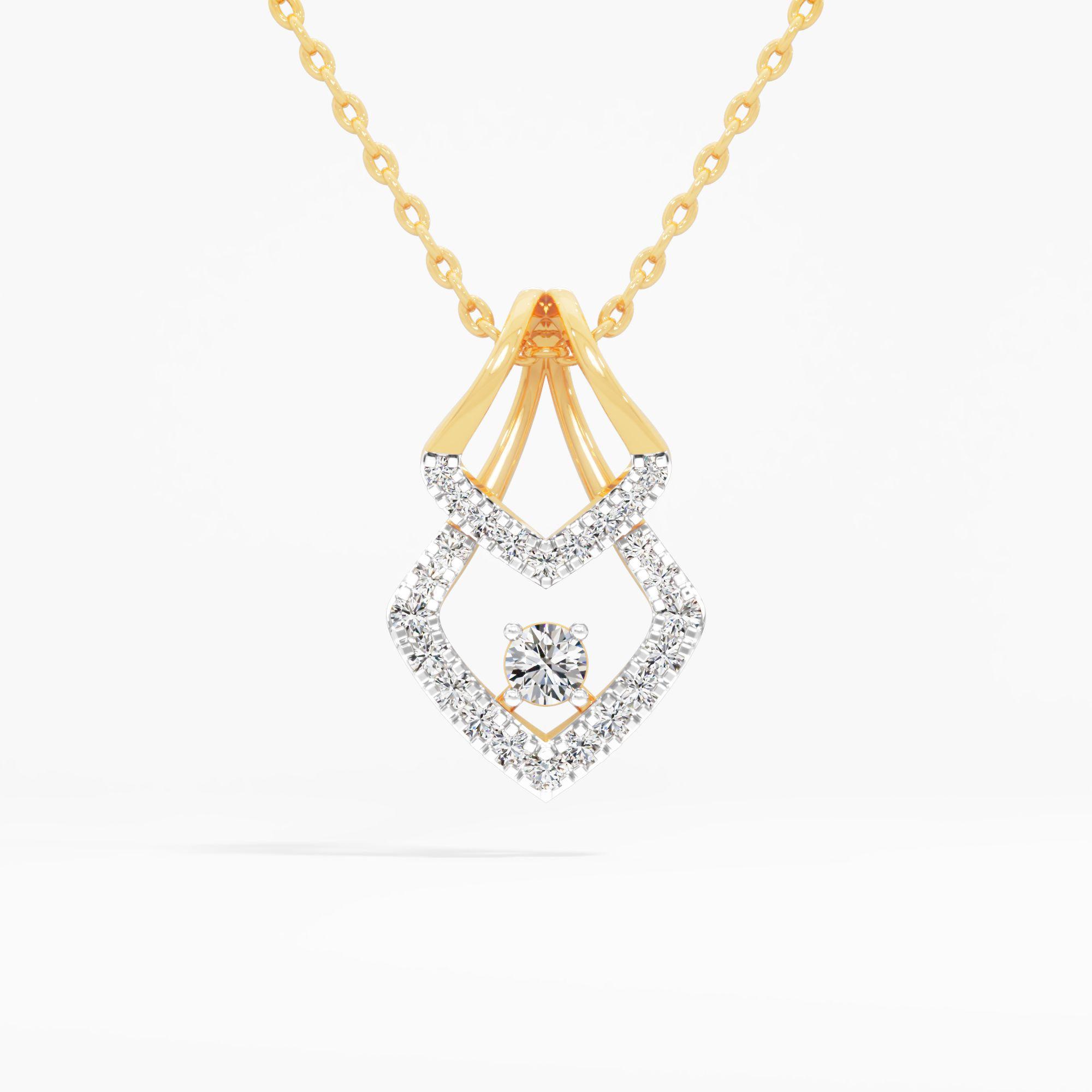The Echo Frame Diamond Pendant