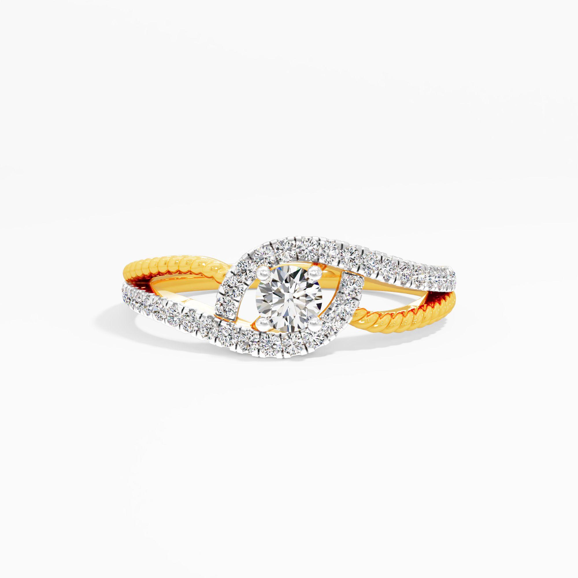 Textured Twist Diamond Ring