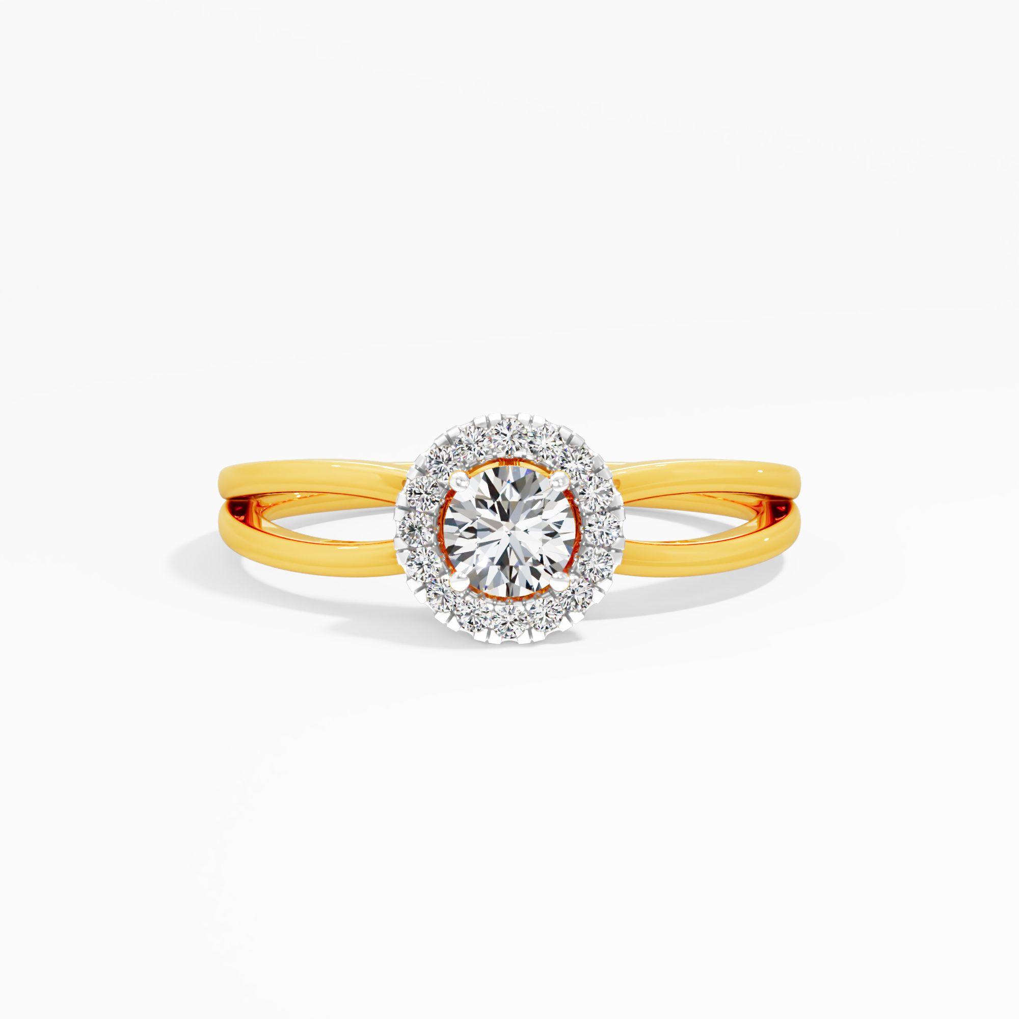 Dual Split Shank Halo Ring