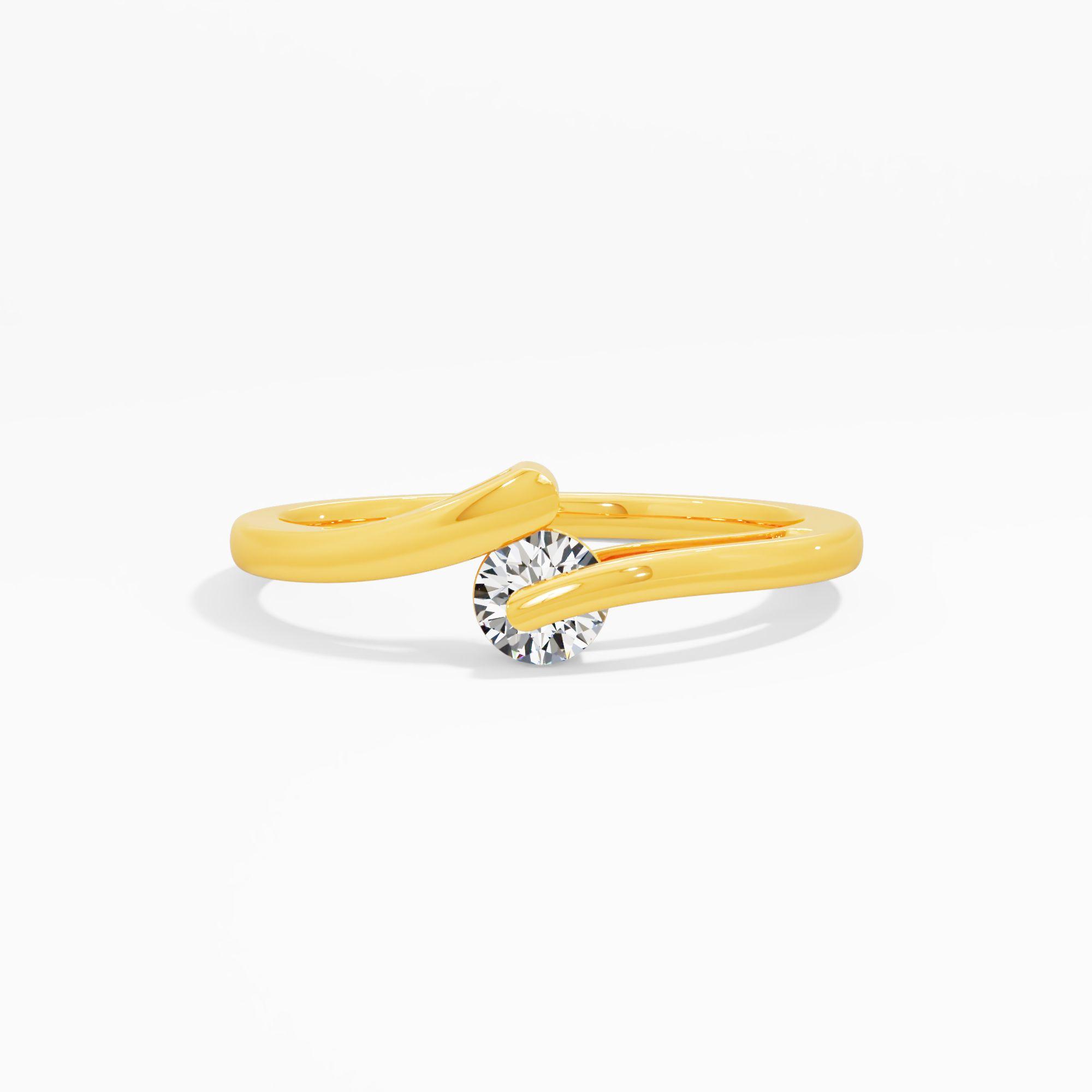 Whisper Twist Solitaire Diamond Ring